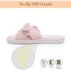 image:imageNineCiFun Womens Opentoe Bow Slippers Memory Foam Indoor House Slides Corduroy Crossband Home Shoes for SummerPink