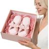 image:imageNineCiFun Womens Opentoe Bow Slippers Memory Foam Indoor House Slides Corduroy Crossband Home Shoes for SummerPink