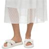 image:imageNineCiFun Womens Opentoe Bow Slippers Memory Foam Indoor House Slides Corduroy Crossband Home Shoes for SummerWhite
