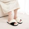 image:imageNineCiFun Womens Opentoe House Slippers Memory Foam Bedroom Fuzzy Slipper Slides for Women Indoor Home Shoes for SummerBlack