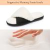 image:imageNineCiFun Womens Opentoe House Slippers Memory Foam Bedroom Fuzzy Slipper Slides for Women Indoor Home Shoes for SummerBlack