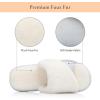 image:imageNineCiFun Womens Opentoe House Slippers Memory Foam Bedroom Fuzzy Slipper Slides for Women Indoor Home Shoes for SummerBlue