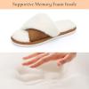 image:imageNineCiFun Womens Opentoe House Slippers Memory Foam Bedroom Fuzzy Slipper Slides for Women Indoor Home Shoes for SummerCamel