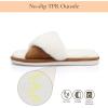 image:imageNineCiFun Womens Opentoe House Slippers Memory Foam Bedroom Fuzzy Slipper Slides for Women Indoor Home Shoes for SummerCamel