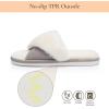 image:imageNineCiFun Womens Opentoe House Slippers Memory Foam Bedroom Fuzzy Slipper Slides for Women Indoor Home Shoes for SummerGrey