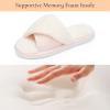 image:imageNineCiFun Womens Opentoe House Slippers Memory Foam Bedroom Fuzzy Slipper Slides for Women Indoor Home Shoes for SummerPink