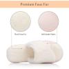 image:imageNineCiFun Womens Opentoe House Slippers Memory Foam Bedroom Fuzzy Slipper Slides for Women Indoor Home Shoes for SummerPink