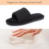 image:imageNineCiFun Womens Opentoe House Slippers Memory Foam Indoor Slipper Slides Cute Summer Home Shoes for WomenBlack