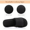 image:imageNineCiFun Womens Opentoe House Slippers Memory Foam Indoor Slipper Slides Cute Summer Home Shoes for WomenBlack