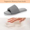 image:imageNineCiFun Womens Opentoe House Slippers Memory Foam Indoor Slipper Slides Cute Summer Home Shoes for WomenGrey