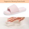 image:imageNineCiFun Womens Opentoe House Slippers Memory Foam Indoor Slipper Slides Cute Summer Home Shoes for WomenPink