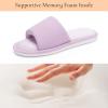 image:imageNineCiFun Womens Opentoe House Slippers Memory Foam Indoor Slipper Slides Cute Summer Home Shoes for WomenPurple