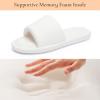 image:imageNineCiFun Womens Opentoe House Slippers Memory Foam Indoor Slipper Slides Cute Summer Home Shoes for WomenWhite