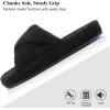 image:imageNineCiFun Womens Slippers Open Toe Breathable House Slippers with Memory Foam FoldOver Home Shoes Comfy Trendy Gift Woman NonSlip SoleBlack