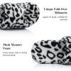 image:imageNineCiFun Womens Slippers Open Toe Breathable House Slippers with Memory Foam FoldOver Home Shoes Comfy Trendy Gift Woman NonSlip SoleBlack Leopard