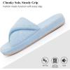 image:imageNineCiFun Womens Slippers Open Toe Breathable House Slippers with Memory Foam FoldOver Home Shoes Comfy Trendy Gift Woman NonSlip SoleBlue