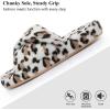image:imageNineCiFun Womens Slippers Open Toe Breathable House Slippers with Memory Foam FoldOver Home Shoes Comfy Trendy Gift Woman NonSlip SoleBrown White Leopard