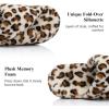 image:imageNineCiFun Womens Slippers Open Toe Breathable House Slippers with Memory Foam FoldOver Home Shoes Comfy Trendy Gift Woman NonSlip SoleBrown Yellow Leopard
