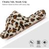image:imageNineCiFun Womens Slippers Open Toe Breathable House Slippers with Memory Foam FoldOver Home Shoes Comfy Trendy Gift Woman NonSlip SoleBrown Yellow Leopard