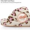 image:imageNineCiFun Womens Slippers Open Toe Breathable House Slippers with Memory Foam FoldOver Home Shoes Comfy Trendy Gift Woman NonSlip SolePink Leopard