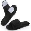 image:imageNineCiFun Adjustable Slippers for Women with Hook amp Loop Strap  Open Toe Breathable House Shoes Memory Foam NonSlip Indoor OutdoorBlack