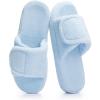 image:imageNineCiFun Cozy Adjustable Slippers for Women  Plush OpenToe Design with Memory Foam Customizable Fit for AllDay Relaxation Soft House Shoes for Indoor ComfortBlue