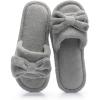 image:imageNineCiFun Cute Bow Womens Slippers  Open Toe Cozy House Slippers Soft Memory Foam NonSlip Indoor Slides Slip On Gifts for WomanGrey