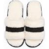 image:imageNineCiFun Womens Fuzzy Opentoe Slippers Memory Foam Indoor House Slides Ladies Home Shoes for SummerBlack