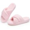 image:imageNineCiFun Womens Fuzzy Slippers with Memory Foam Cross Band Open Toe House Slippers  Cozy Plush Indoor Outdoor Slides NonSlip Comfort for Women Mom Her LadiesPink