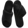 image:imageNineCiFun Womens Slippers Open Toe Breathable House Slippers with Memory Foam FoldOver Home Shoes Comfy Trendy Gift Woman NonSlip SoleBlack