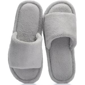 image:imageNineCiFun Slippers for Women Summer Open Toe  Breathable Slip On House Slippers with Memory Foam NonSlip Comfy Indoor SlidesGrey
