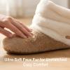image:imageULTRAIDEAS Womens Fuzzy Memory Foam Bootie Slippers Cozy House Shoes with NonSlip Rubber Sole amp Grippers Warm Slipper Socks for Indoor Gift for MomCappuccino