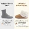 image:imageULTRAIDEAS Womens Fuzzy Memory Foam Bootie Slippers Cozy House Shoes with NonSlip Rubber Sole amp Grippers Warm Slipper Socks for Indoor Gift for MomCappuccino