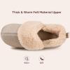 image:imageULTRAIDEAS Womens Fuzzy Memory Foam Bootie Slippers Cozy House Shoes with NonSlip Rubber Sole amp Grippers Warm Slipper Socks for Indoor Gift for MomParchment