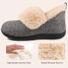 image:imageULTRAIDEAS Womens Fuzzy Memory Foam Bootie Slippers Cozy House Shoes with NonSlip Rubber Sole amp Grippers Warm Slipper Socks for Indoor Gift for MomShadow Grey