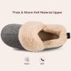 image:imageULTRAIDEAS Womens Fuzzy Memory Foam Bootie Slippers Cozy House Shoes with NonSlip Rubber Sole amp Grippers Warm Slipper Socks for Indoor Gift for MomShadow Grey