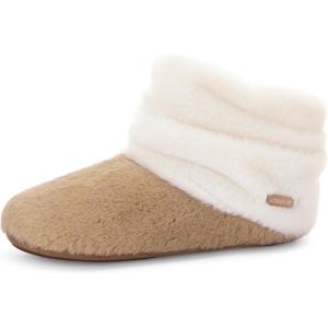image:imageULTRAIDEAS Womens Fuzzy Memory Foam Bootie Slippers Cozy House Shoes with NonSlip Rubber Sole amp Grippers Warm Slipper Socks for Indoor Gift for MomCappuccino