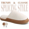 image:imageParlovable Womens Memory Foam House Slippers Warm Polar Fleece Lined Faux Fur NonSlip Rubber Sole Indoor Outdoor Machine Washable Comfort ShoesBeige