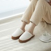image:imageParlovable Womens Memory Foam House Slippers Warm Polar Fleece Lined Faux Fur NonSlip Rubber Sole Indoor Outdoor Machine Washable Comfort ShoesBeige