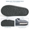 image:imageParlovable Womens Memory Foam House Slippers Warm Polar Fleece Lined Faux Fur NonSlip Rubber Sole Indoor Outdoor Machine Washable Comfort ShoesGrey
