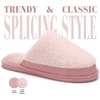 image:imageParlovable Womens Memory Foam House Slippers Warm Polar Fleece Lined Faux Fur NonSlip Rubber Sole Indoor Outdoor Machine Washable Comfort ShoesPink