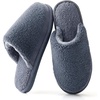 image:imageParlovable Womens Memory Foam House Slippers Warm Polar Fleece Lined Faux Fur NonSlip Rubber Sole Indoor Outdoor Machine Washable Comfort ShoesGrey