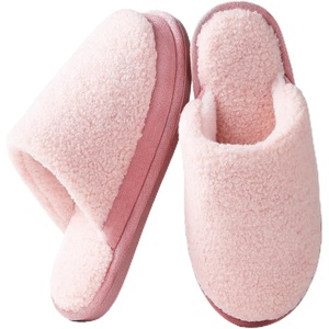 image:imageParlovable Womens Memory Foam House Slippers Warm Polar Fleece Lined Faux Fur NonSlip Rubber Sole Indoor Outdoor Machine Washable Comfort ShoesPink