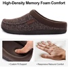 image:imageULTRAIDEAS Mens Indoor Outdoor Slippers Memory Foam Moccasin Clog House Shoes Breathable Slip on Rubber Sole Gift for Men FatherCoffeeGray