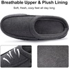 image:imageULTRAIDEAS Mens Indoor Outdoor Slippers Memory Foam Moccasin Clog House Shoes Breathable Slip on Rubber Sole Gift for Men FatherCool Grey