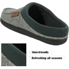 image:imageULTRAIDEAS Mens Indoor Outdoor Slippers Memory Foam Moccasin Clog House Shoes Breathable Slip on Rubber Sole Gift for Men FatherGreen