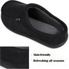 image:imageULTRAIDEAS Mens Indoor Outdoor Slippers Memory Foam Moccasin Clog House Shoes Breathable Slip on Rubber Sole Gift for Men FatherSuede Black
