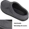 image:imageULTRAIDEAS Mens Indoor Outdoor Slippers Memory Foam Moccasin Clog House Shoes Breathable Slip on Rubber Sole Gift for Men FatherSuede Grey