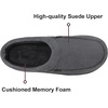 image:imageULTRAIDEAS Mens Indoor Outdoor Slippers Memory Foam Moccasin Clog House Shoes Breathable Slip on Rubber Sole Gift for Men FatherSuede Grey