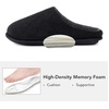 image:imageULTRAIDEAS Mens Comfy Slipon Slippers Memory Foam Scuff House Shoes for Men Indoor Outdoor with Rubber Sole for FatherDark Black